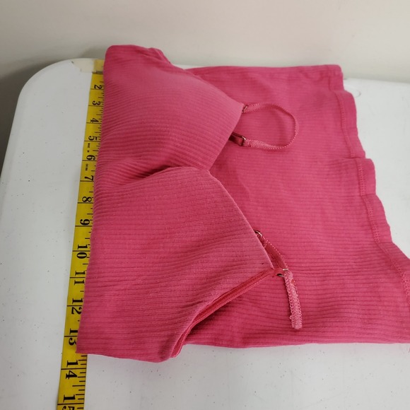 Vintage Energie Womens Y2K Coquette Padded Bra Top Size M Pink Ribbed Preppy - Picture 5 of 11
